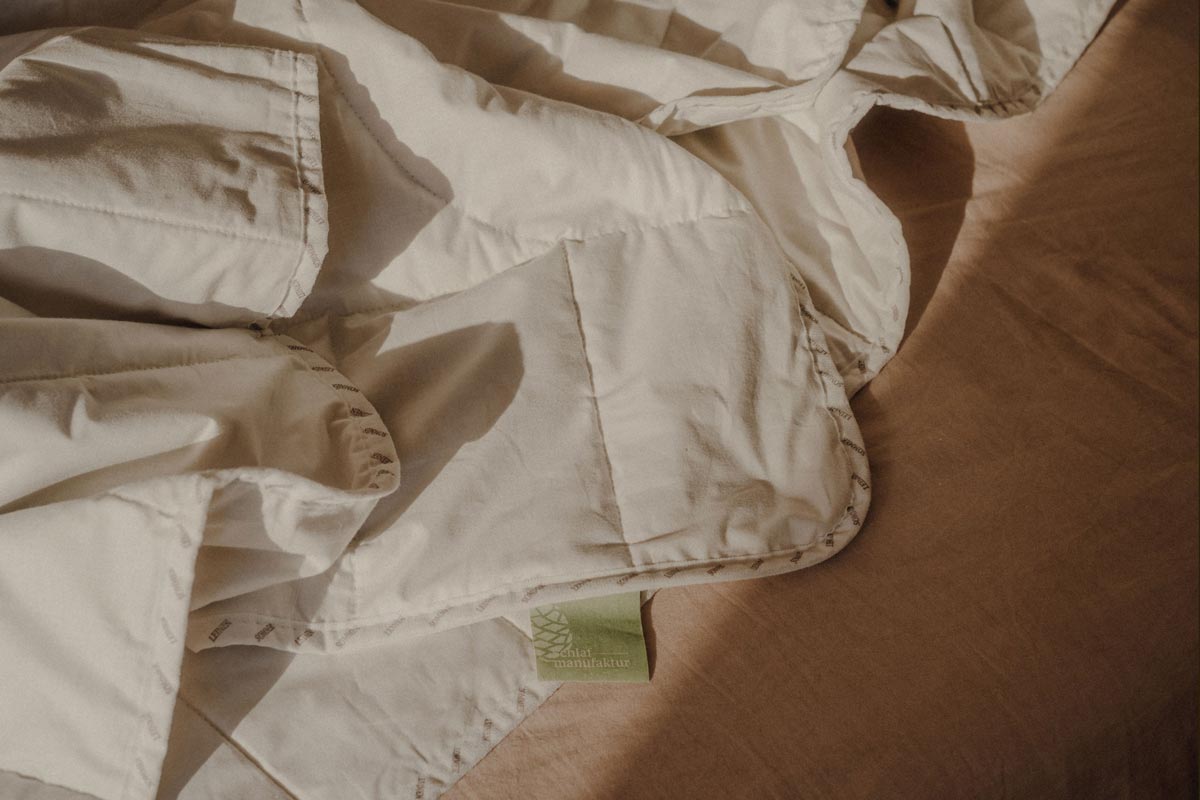Leinenbettdecke