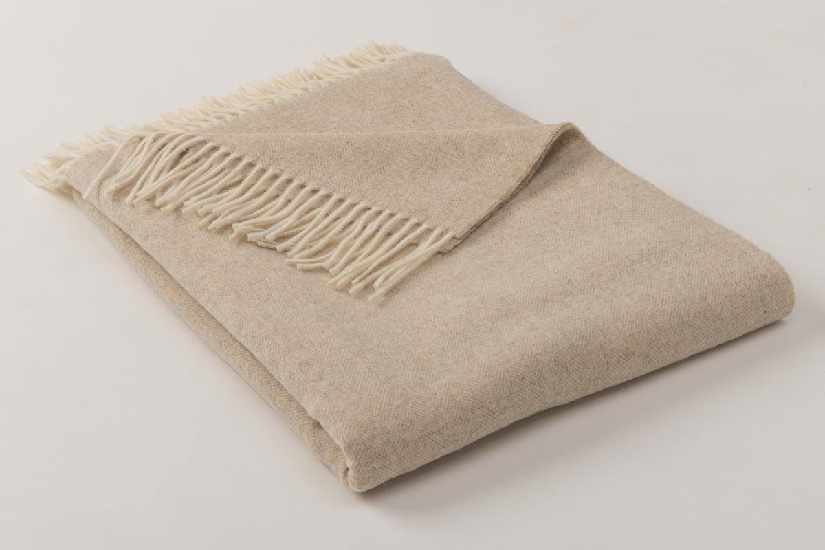 Wolldecke Teltow beige