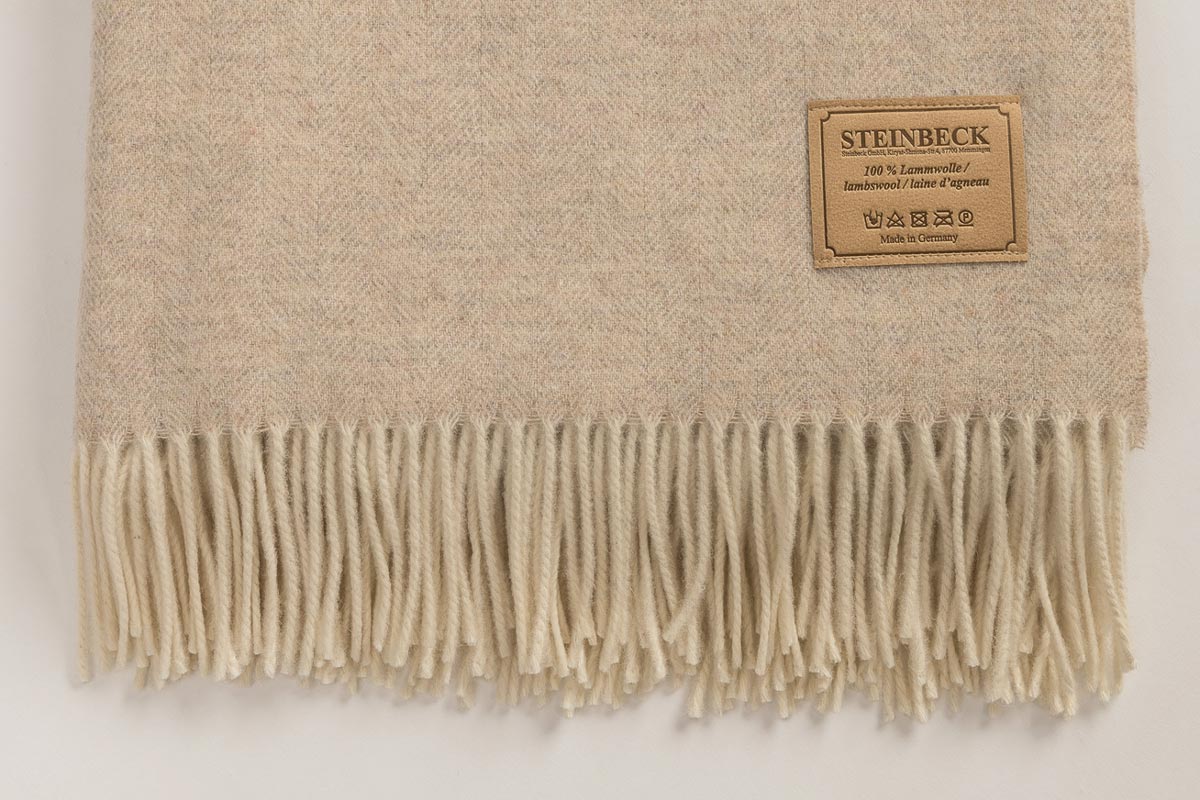 Wolldecke Teltow beige