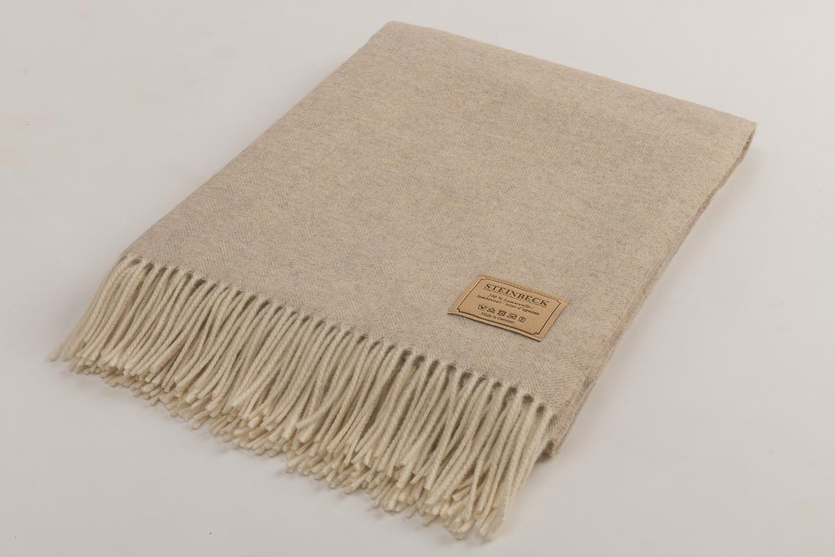 Wolldecke Teltow beige