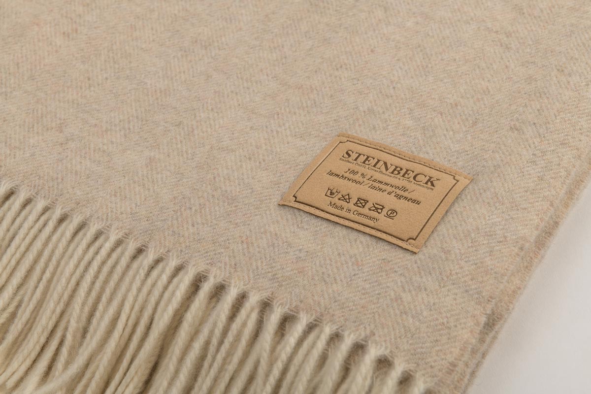 Wolldecke Teltow beige