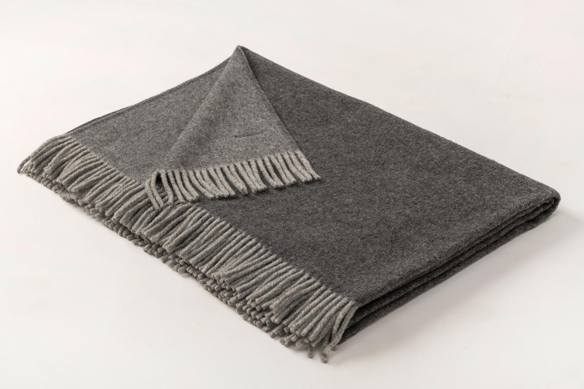 Wolldecke Teltow dunkelgrau