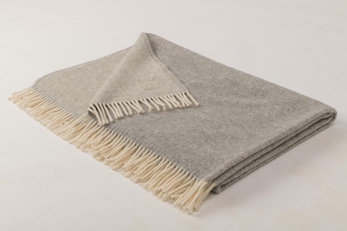 Wolldecke Teltow hellgrau